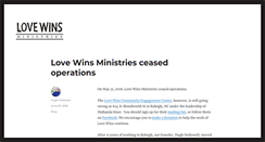 Desktop Screenshot of lovewinsministries.org